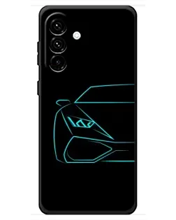 Чехол для Samsung Galaxy A18 4G с картинкой «Голубой силуэт Lamborghini» Чехол для Samsung Galaxy A18 4G с картинкой «Голубой силуэт Lamborghini»