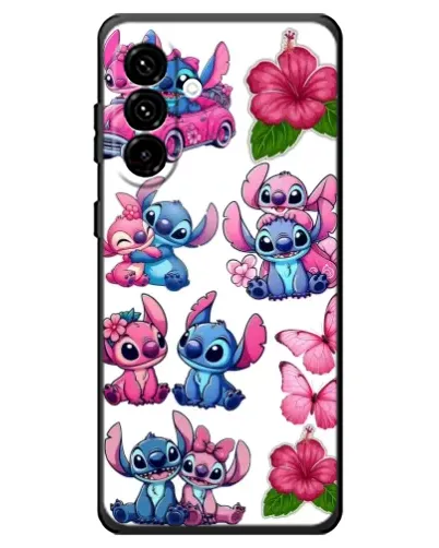 Чехол для Samsung Galaxy A18 4G с картинкой «Стикеры Stitch и Angel»