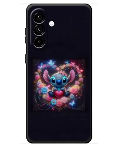 Чехол для Samsung Galaxy A18 4G с картинкой «Stitch в цветах»