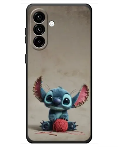 Чехол для Samsung Galaxy A18 4G с картинкой «Стич на коричневом фоне»