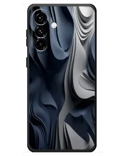 Чехол для Samsung Galaxy A18 4G с картинкой «Объемные синие складки»