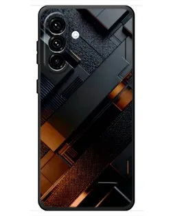 Чехол для Samsung Galaxy A18 4G с картинкой «Черные геометрические блоки» Чехол для Samsung Galaxy A18 4G с картинкой «Черные геометрические блоки»