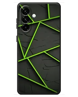 Чехол для Samsung Galaxy A18 4G с картинкой «Зеленые геометрические линии» Чехол для Samsung Galaxy A18 4G с картинкой «Зеленые геометрические линии»