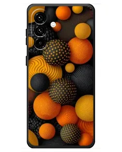 Чехол для Samsung Galaxy A18 4G с картинкой «Объемные оранжевые сферы» Чехол для Samsung Galaxy A18 4G с картинкой «Объемные оранжевые сферы»