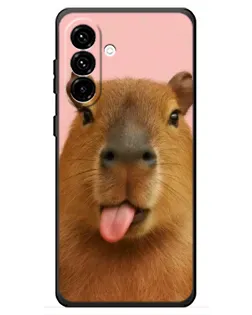 Чехол для Samsung Galaxy A18 4G с картинкой «Капибара с языком»