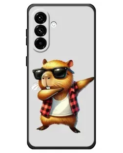 Чехол для Samsung Galaxy A18 4G с картинкой «Капибара рэпер даб»