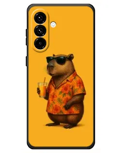 Чехол для Samsung Galaxy A18 4G с картинкой «Капибара на отдыхе»