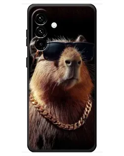 Чехол для Samsung Galaxy A18 4G с картинкой «Капибара золотая цепь»