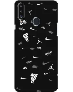 Чехол для Samsung Galaxy A20s (A207) с картинкой «Nike Black Pattern» Чехол для Samsung Galaxy A20s (A207) с картинкой «Nike Black Pattern»