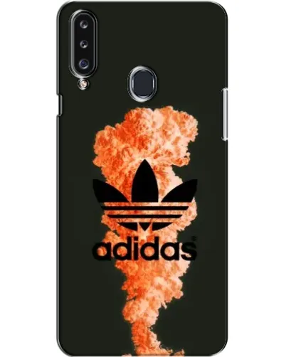 Чехол для Samsung Galaxy A20s (A207) с картинкой «Оранжевый дым Adidas»
