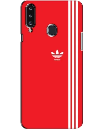 Чехол для Samsung Galaxy A20s (A207) с картинкой «Красный минимализм Adidas»