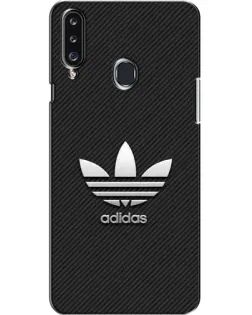 Чехол для Samsung Galaxy A20s (A207) с картинкой «Adidas Карбоновая текстура»