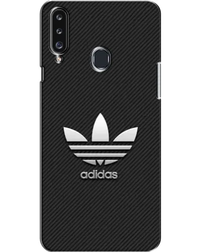 Чехол для Samsung Galaxy A20s (A207) с картинкой «Adidas Карбоновая текстура»