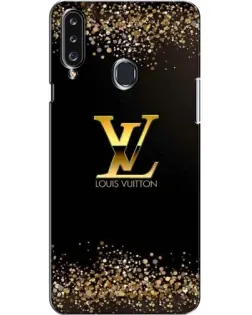 Чехол для Samsung Galaxy A20s (A207) с картинкой «LV — золотые искры»