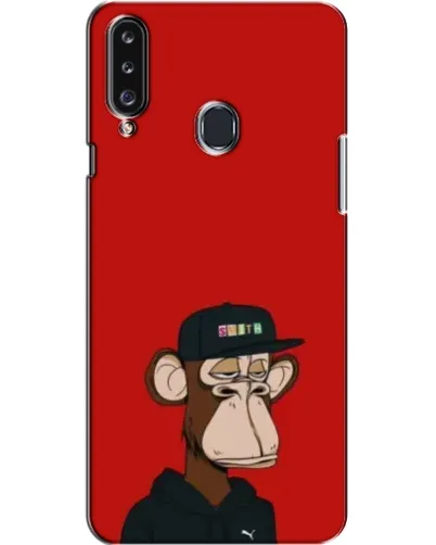 Чехол для Samsung Galaxy A20s (A207) с картинкой «Bored Ape — красный фон» Чехол для Samsung Galaxy A20s (A207) с картинкой «Bored Ape — красный фон»