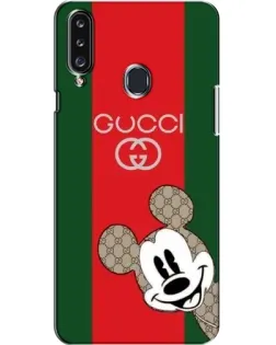Чехол для Samsung Galaxy A20s (A207) с картинкой «Gucci — полосы и Микки»