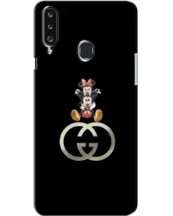 Чехол для Samsung Galaxy A20s (A207) с картинкой «Минни Маус на лого»