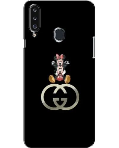 Чехол для Samsung Galaxy A20s (A207) с картинкой «Минни Маус на лого»