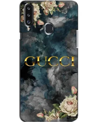 Чехол для Samsung Galaxy A20s (A207) с картинкой «Абстрактные цветы Gucci»