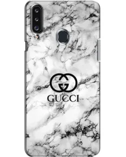 Чехол для Samsung Galaxy A20s (A207) с картинкой «Gucci — мраморный шик»