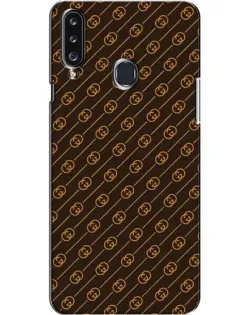 Чехол для Samsung Galaxy A20s (A207) с картинкой «Gucci — золотые диагонали»