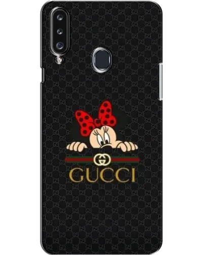 Чехол для Samsung Galaxy A20s (A207) с картинкой «Минни Маус Gucci — черный»