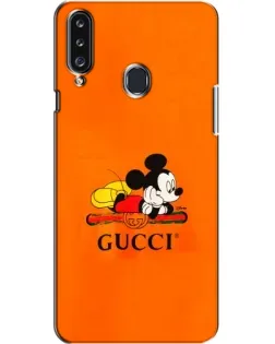 Чехол для Samsung Galaxy A20s (A207) с картинкой «Микки Маус Gucci — оранж»