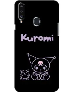 Чехол для Samsung Galaxy A20s (A207) с картинкой «Kuromi — черный минимализм»