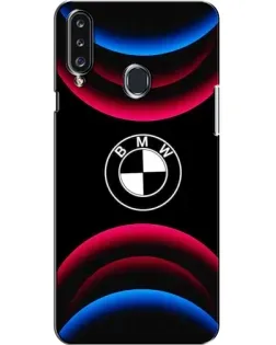 Чохол для Samsung Galaxy A20s (A207) з картинкою «Логотип BMW та неонові дуги»