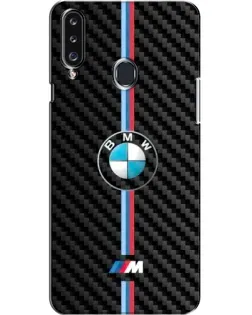 Чохол для Samsung Galaxy A20s (A207) з картинкою «Емблема BMW та карбон»
