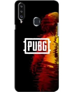 Чехол для Samsung Galaxy A20s (A207) с картинкой «Яркий логотип PUBG»