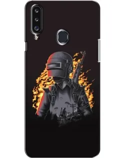Чехол для Samsung Galaxy A20s (A207) с картинкой «PUBG — огненный силуэт» Чехол для Samsung Galaxy A20s (A207) с картинкой «PUBG — огненный силуэт»