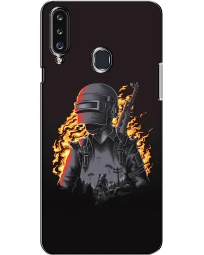 Чехол для Samsung Galaxy A20s (A207) с картинкой «PUBG — огненный силуэт» Чехол для Samsung Galaxy A20s (A207) с картинкой «PUBG — огненный силуэт»