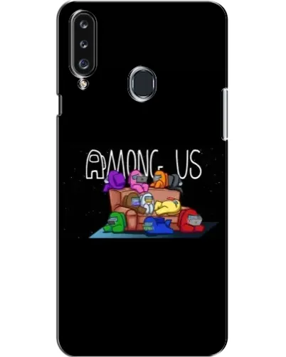 Чехол для Samsung Galaxy A20s (A207) с картинкой «Логотип Among Us»
