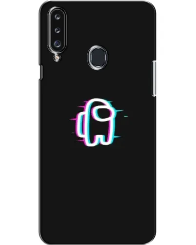 Чехол для Samsung Galaxy A20s (A207) с картинкой «Among Us неон»