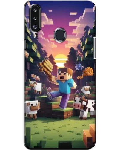 Чехол для Samsung Galaxy A20s (A207) с картинкой «Стив на ферме» Чехол для Samsung Galaxy A20s (A207) с картинкой «Стив на ферме»