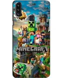 Чехол для Samsung Galaxy A20s (A207) с картинкой «Замок Minecraft»