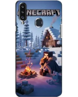 Чехол для Samsung Galaxy A20s (A207) с картинкой «Зимний Minecraft»