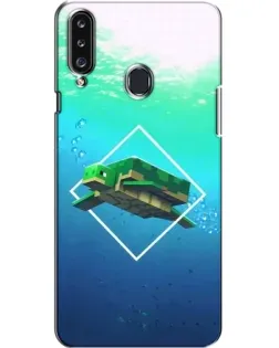 Чехол для Samsung Galaxy A20s (A207) с картинкой «Черепаха Minecraft»