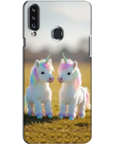 Чехол для Samsung Galaxy A20s (A207) с картинкой «Пара единорогов» Чехол для Samsung Galaxy A20s (A207) с картинкой «Пара единорогов»