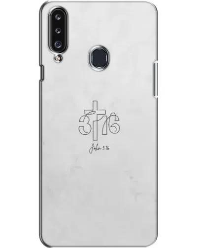 Чехол для Samsung Galaxy A20s (A207) с картинкой «Иоанна 3:16 Крест»