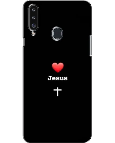 Чехол для Samsung Galaxy A20s (A207) с картинкой «Сердце - Jesus»