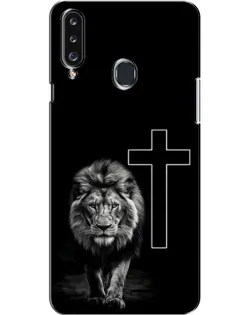 Чехол для Samsung Galaxy A20s (A207) с картинкой «Лев и Крест»