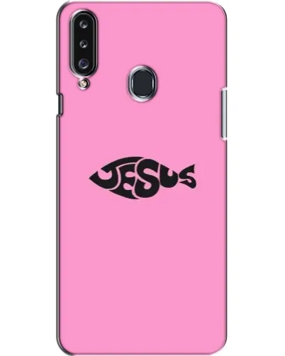 Чехол для Samsung Galaxy A20s (A207) с картинкой «Розовый символ  Jesus»