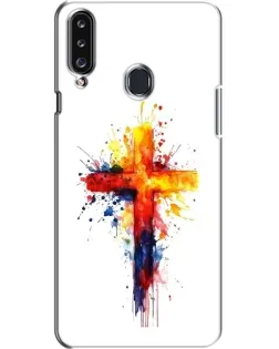 Чехол для Samsung Galaxy A20s (A207) с картинкой «Акварельный крест»