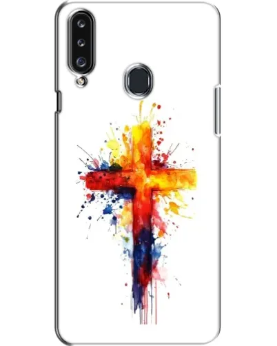 Чехол для Samsung Galaxy A20s (A207) с картинкой «Акварельный крест»
