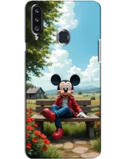 Чехол для Samsung Galaxy A20s (A207) с картинкой «Микки на скамейке»
