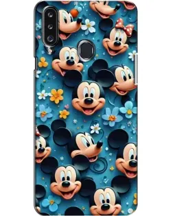 Чехол для Samsung Galaxy A20s (A207) с картинкой «Паттерн Микки и Минни»