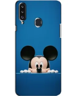 Чехол для Samsung Galaxy A20s (A207) с картинкой «Микки выглядывает»