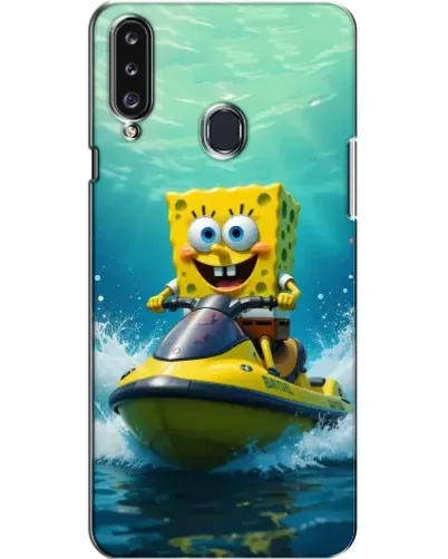 Чехол для Samsung Galaxy A20s (A207) с картинкой «Спанч Боб на гидроцикле»